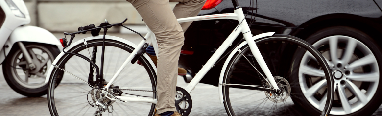 bicycle in city traffic