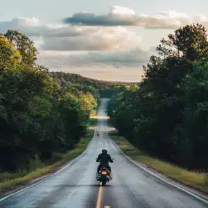 A motorcycle - Lane splitting