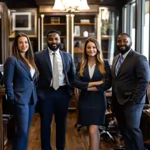 A group of lawyers in their office