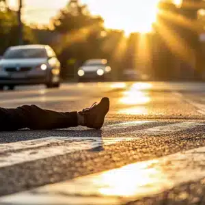 A pedestrian accident victim