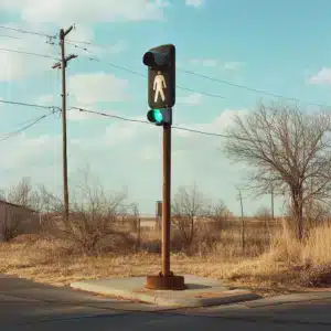 A pedestrian signal..