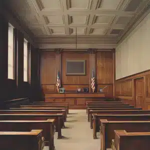 An empty courtroom