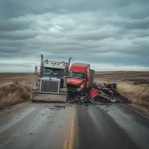 Two trucks crashed into Eachother